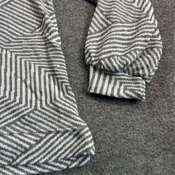 Ellen Tracy Gray/White Striped Pullover LS‎ Sweater Top, Size M - Picture 9 of 11